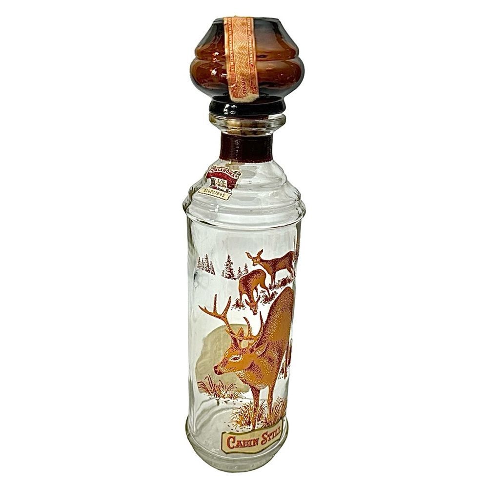 Vintage-1967 "Deer" Cabin Still Sportsman's Collection Glass Decanter Pre-Owned